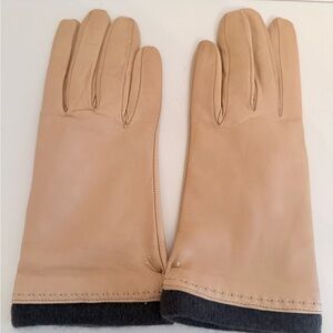 NWT Sermoneta leather glove cashmere lined sz 7